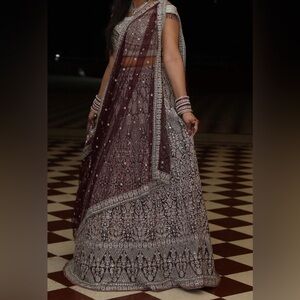 Beautiful bridal Indian lehenga/gown. Worn once! Medium size fully stitched.